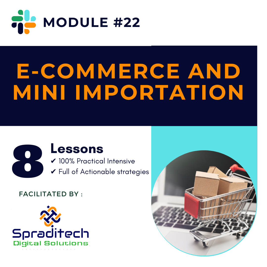 What You Will Learn about E-Commerce & Mini Importation in Spraditech Digital Marketing Training in Lagos